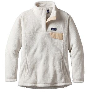 Patagonia Women's Re-Tool Snap-T Fleece Pullover in raw linen or white